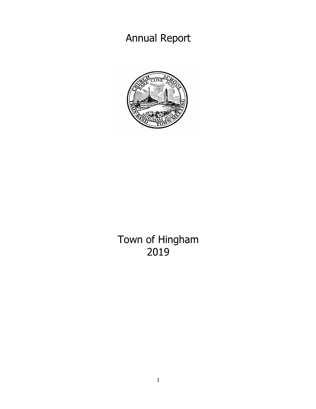 Annual Report Town of Hingham 2019
