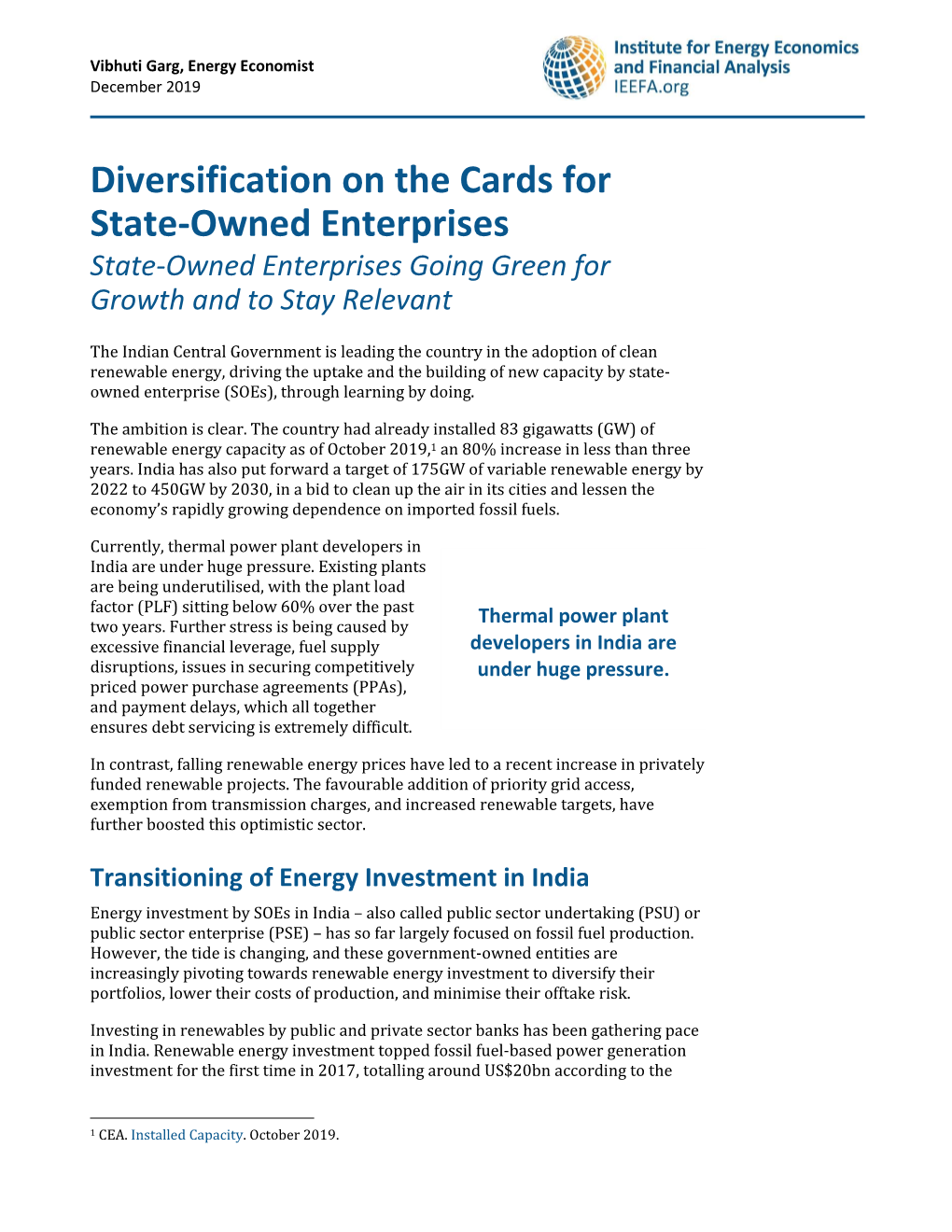 Diversification on the Cards for Indian State-Owned Enterprises