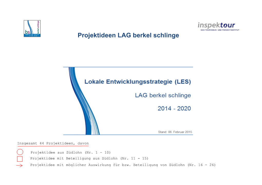 Projektideen LAG Berkel Schlinge