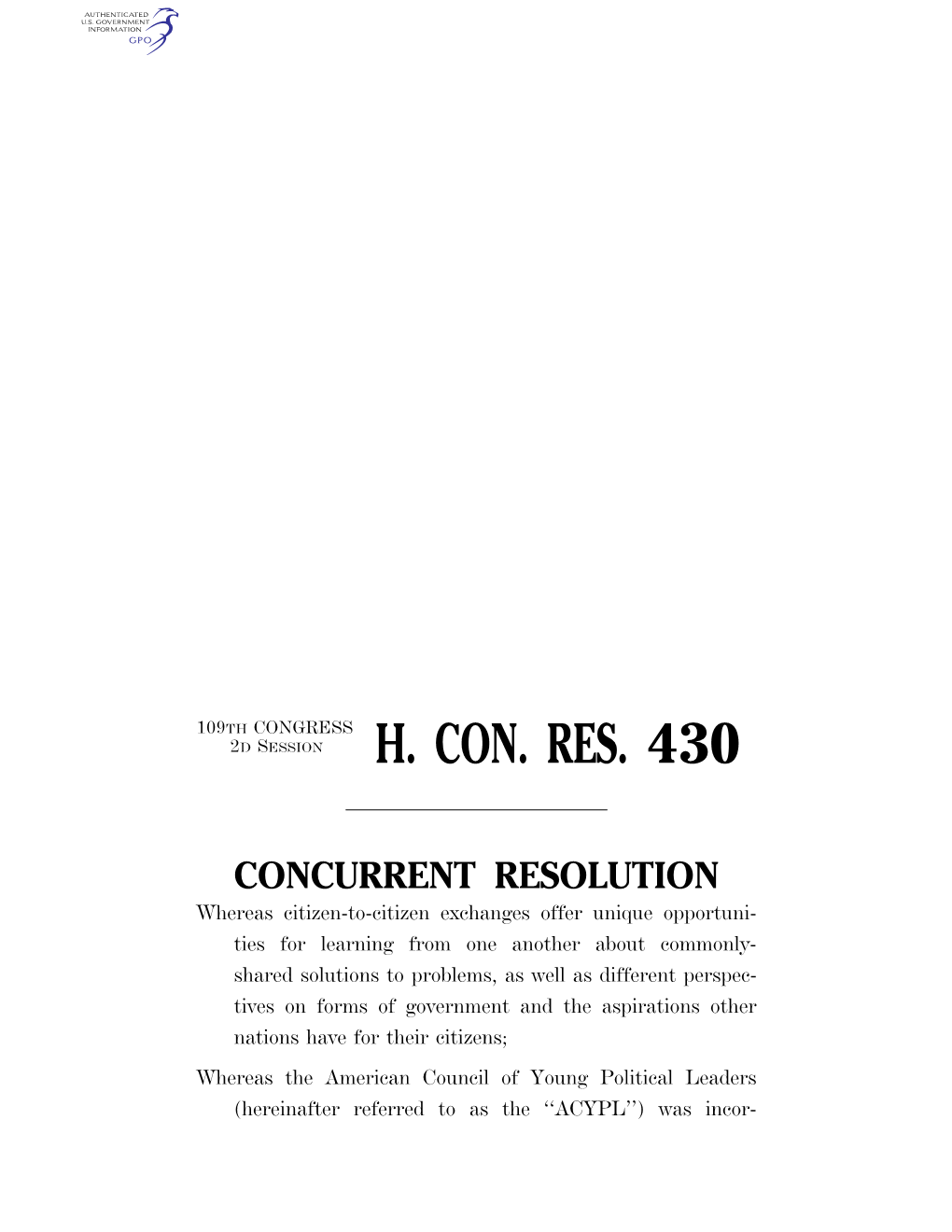 H. Con. Res. 430