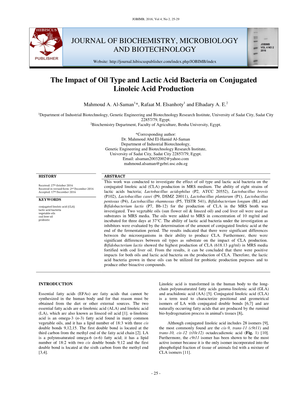 The Impact of Oil Type and Lactic Acid Bacteria on Conjugated Linoleic Acid Production