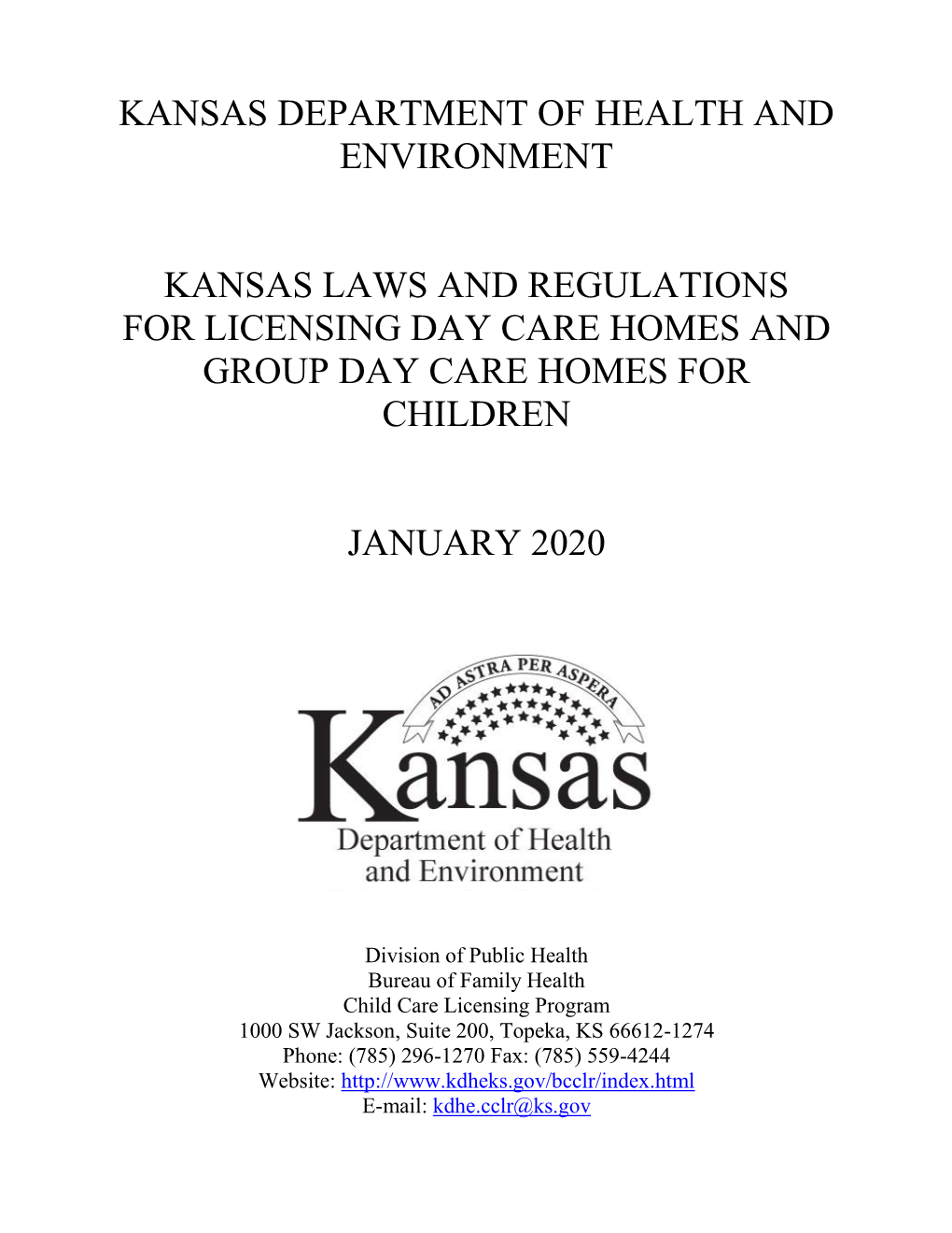 Kansas Department of Health and Environment