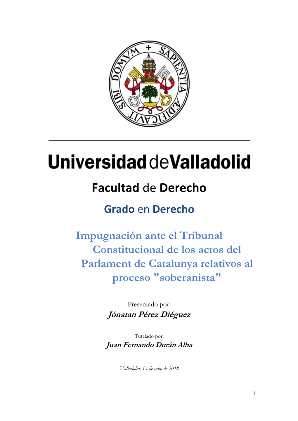 Facultad De Derecho Grado En Derecho