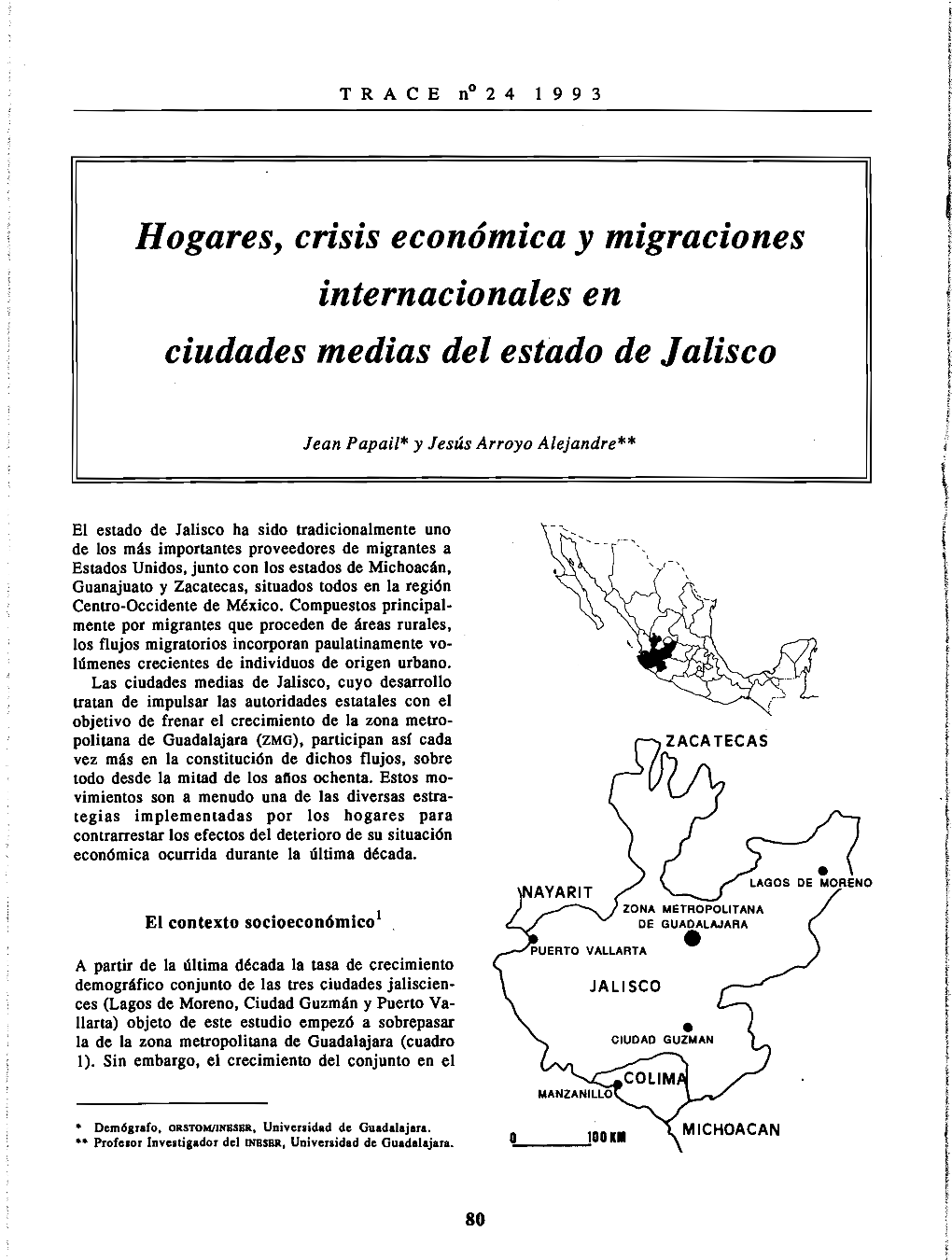 Hogares, Crisis Economica Y Migraciones Internationales En