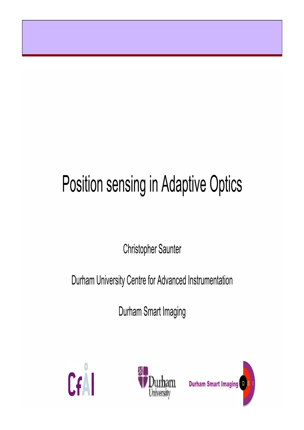 Position Sensing in Adaptive Optics