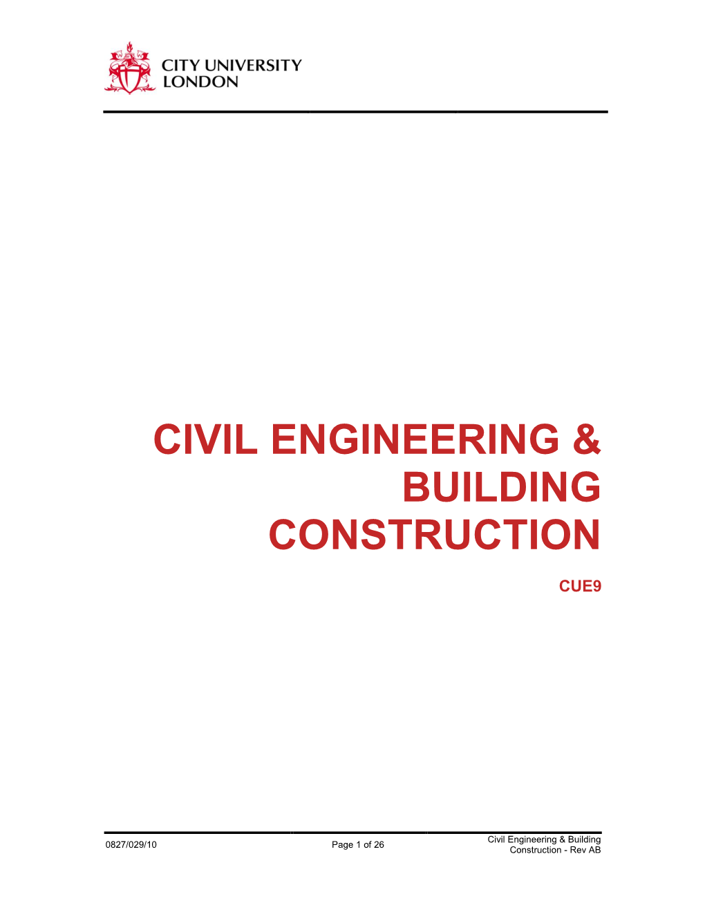 Civil Engineering & Building Construction