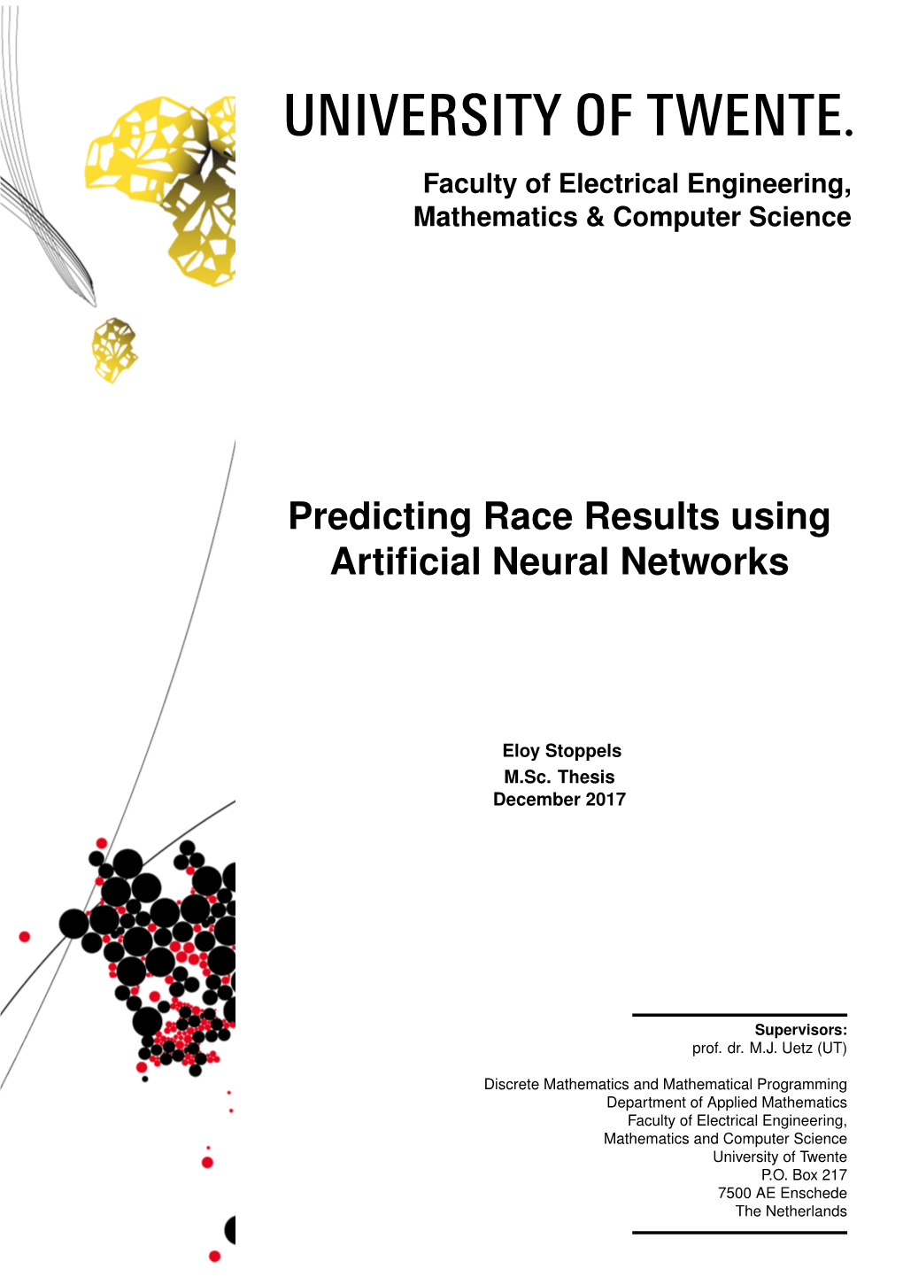 Predicting Race Results Using Artificial Neural Networks