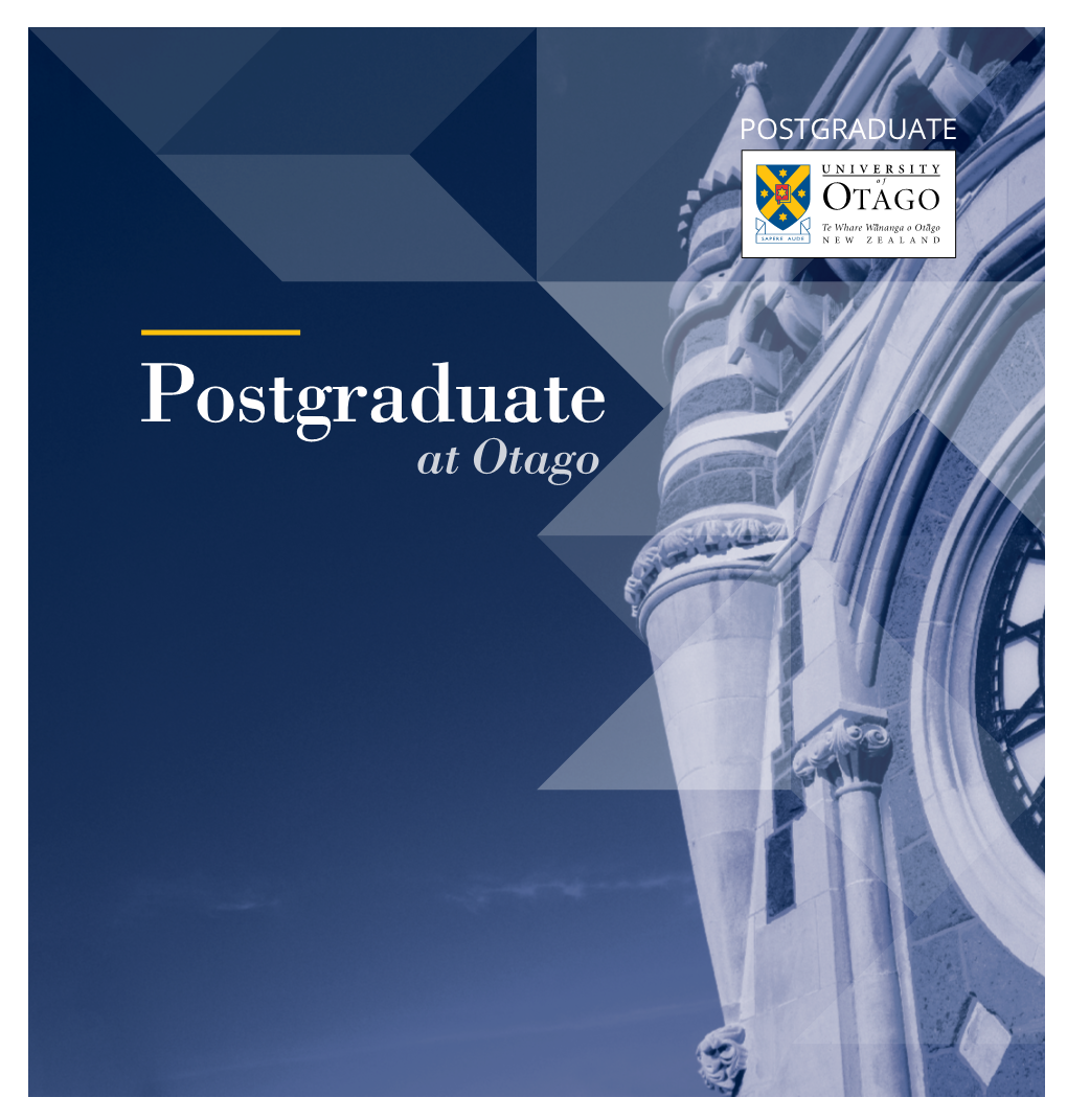 Postgraduate at Otago