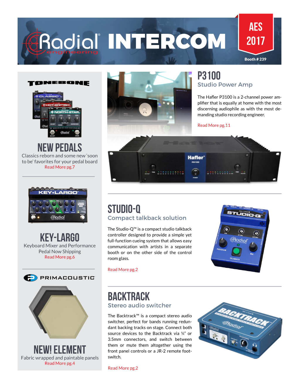 Intercom 2017 Booth # 239 P3100 Studio Power Amp