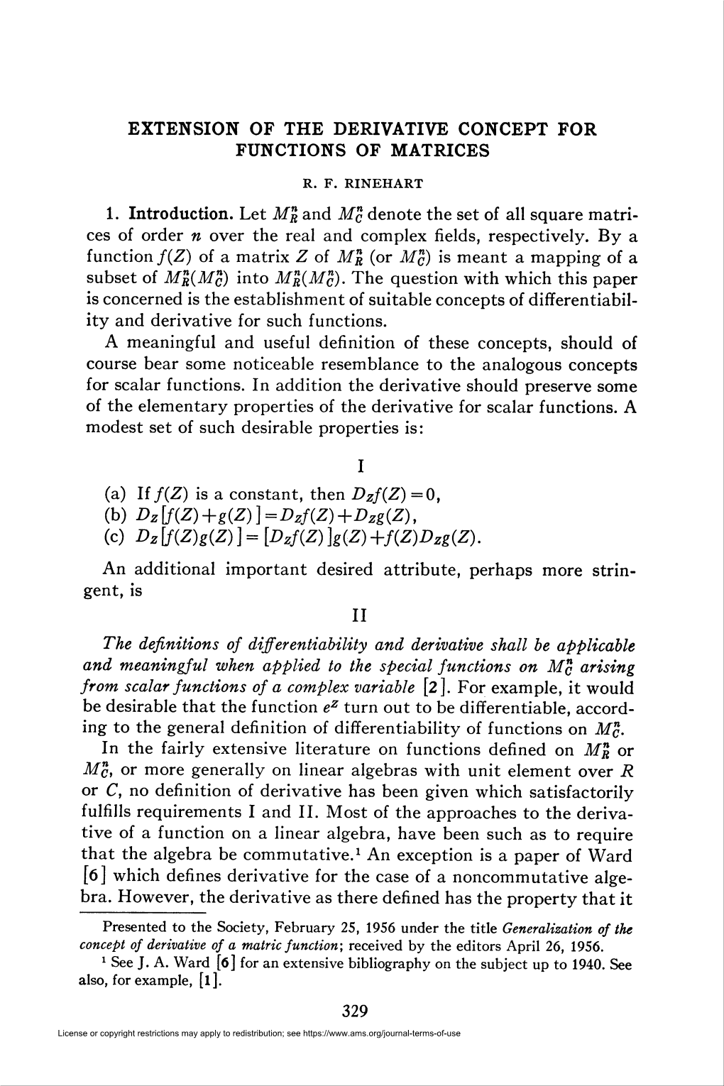 (B) Dz[F(Z)+G(Z)]=Dzf(Z)+Dzg(Z), (C) Dz\F(Z)G(Z) ] = [Dzf(Z)}G(Z) +F(Z)Dzg(Z). II