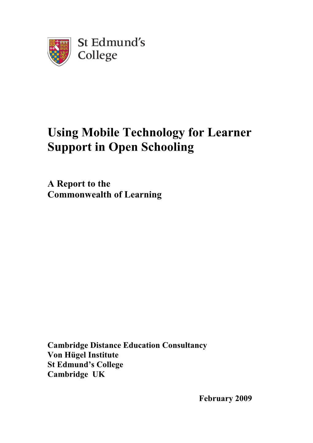 Using Mobile Technology for Learner Support in Open Schooling