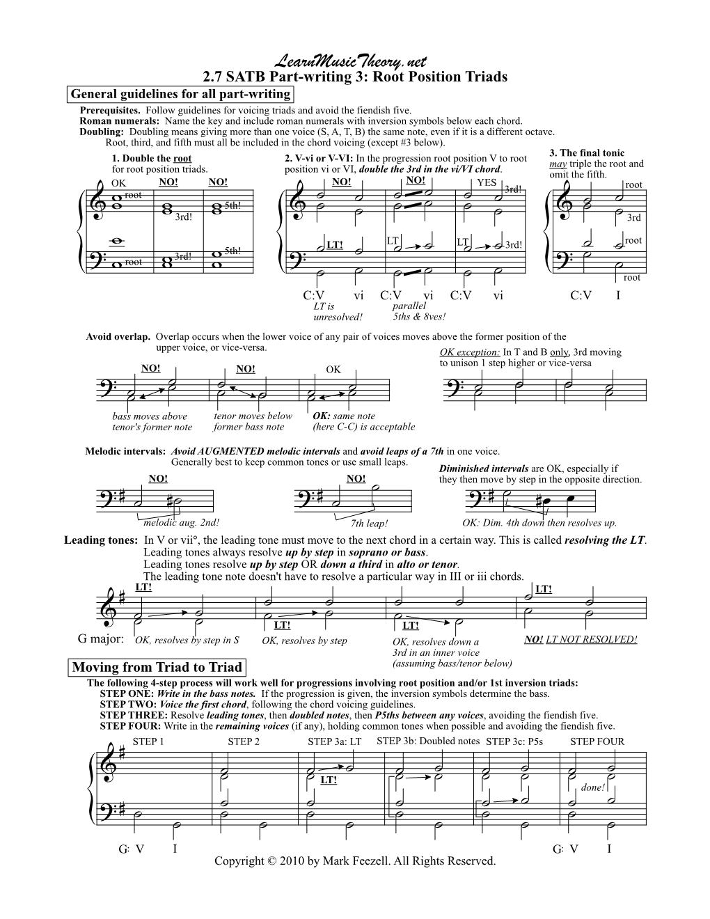 Root Position Triads Part-Writing