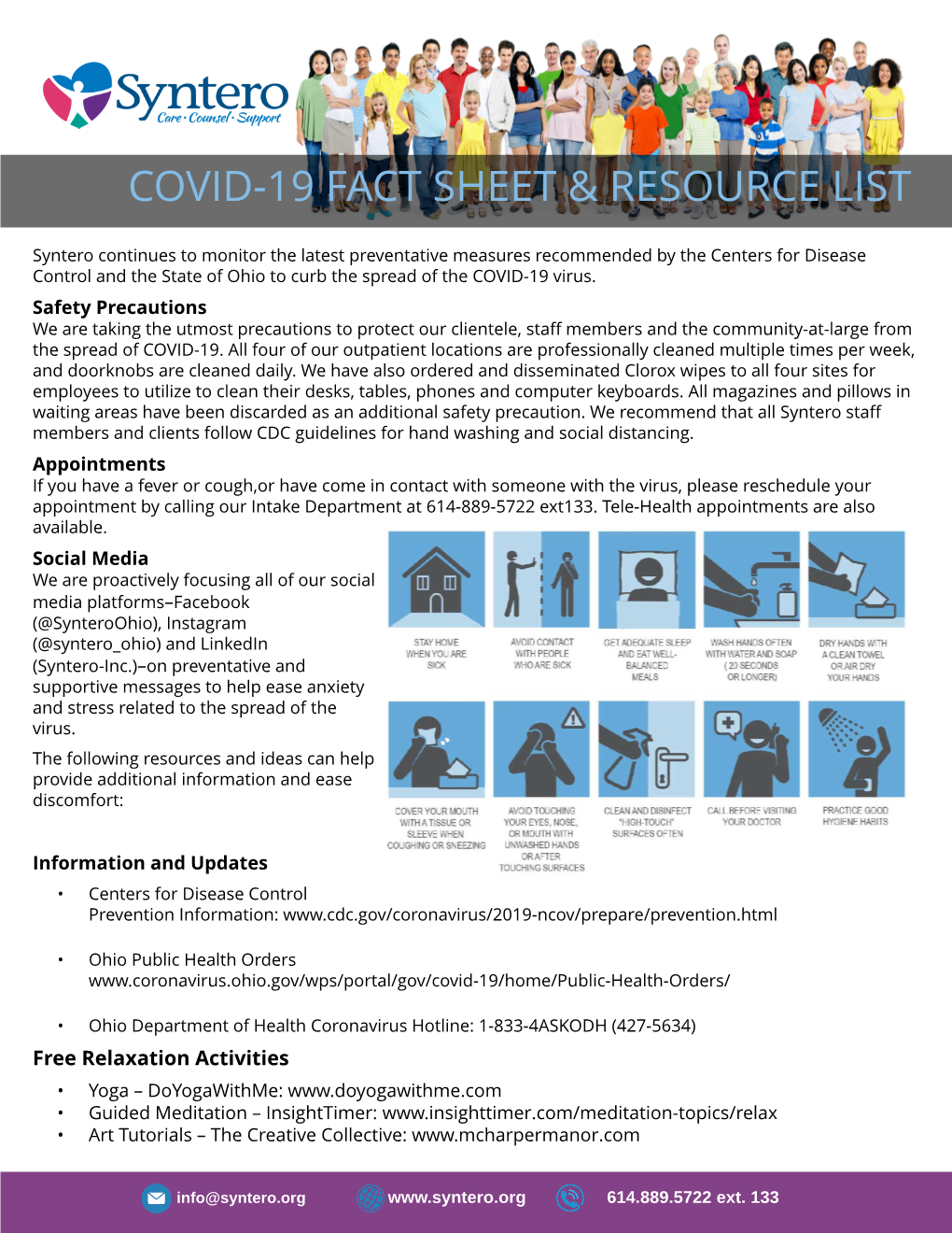 Covid-19 Fact Sheet & Resource List