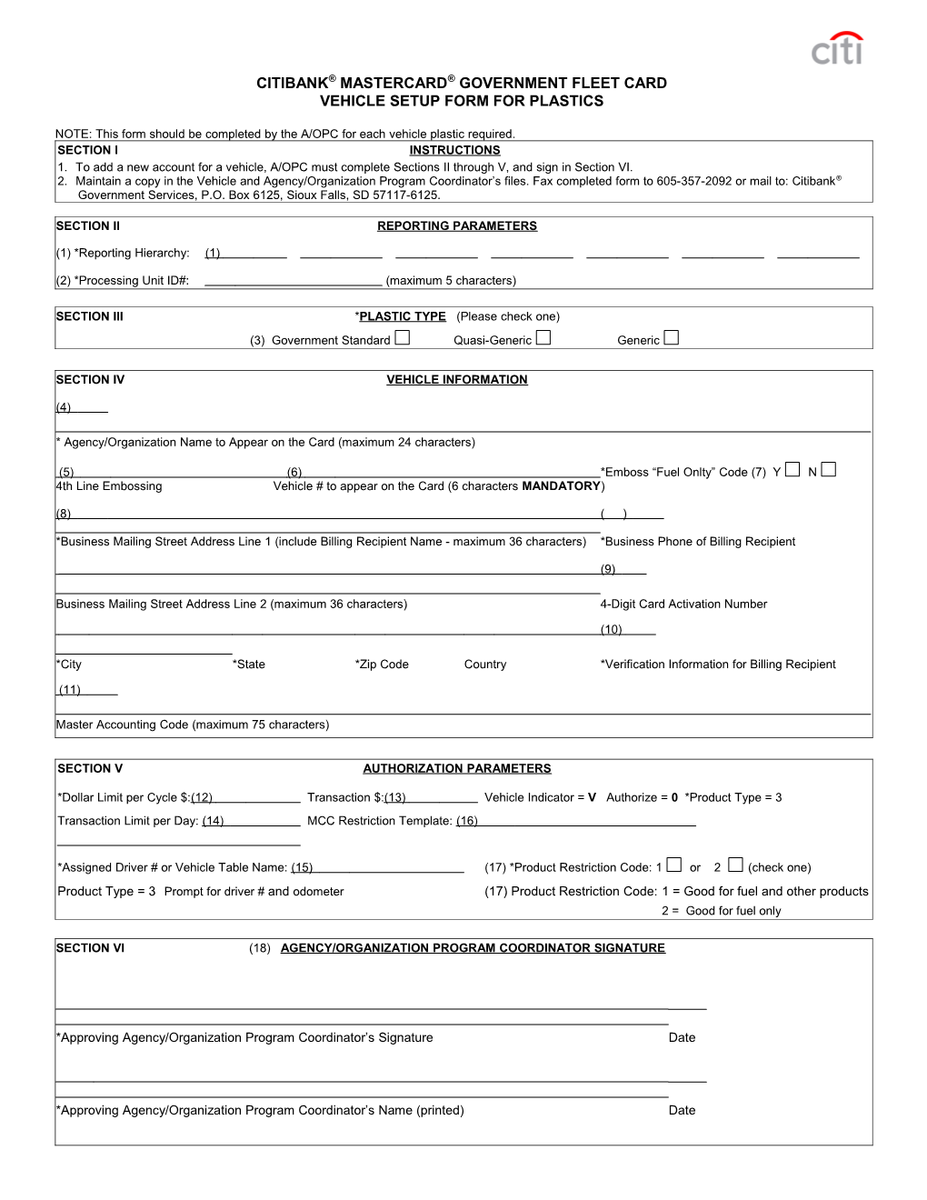 Driver Setup/Maintenance Form for Plastics