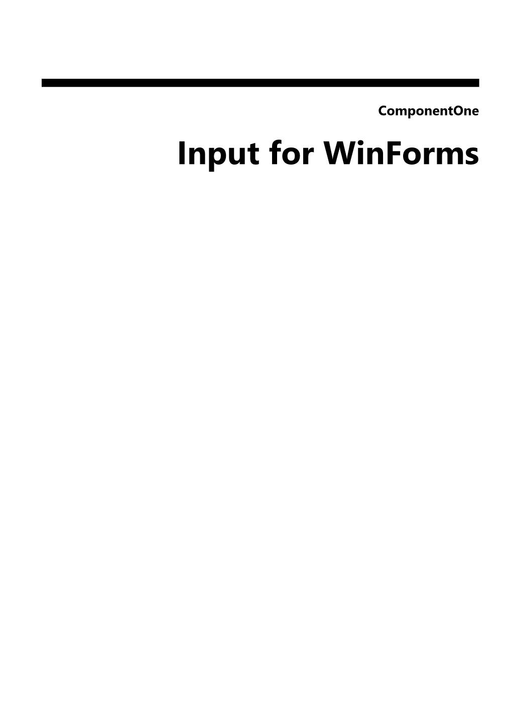 Input for Winforms