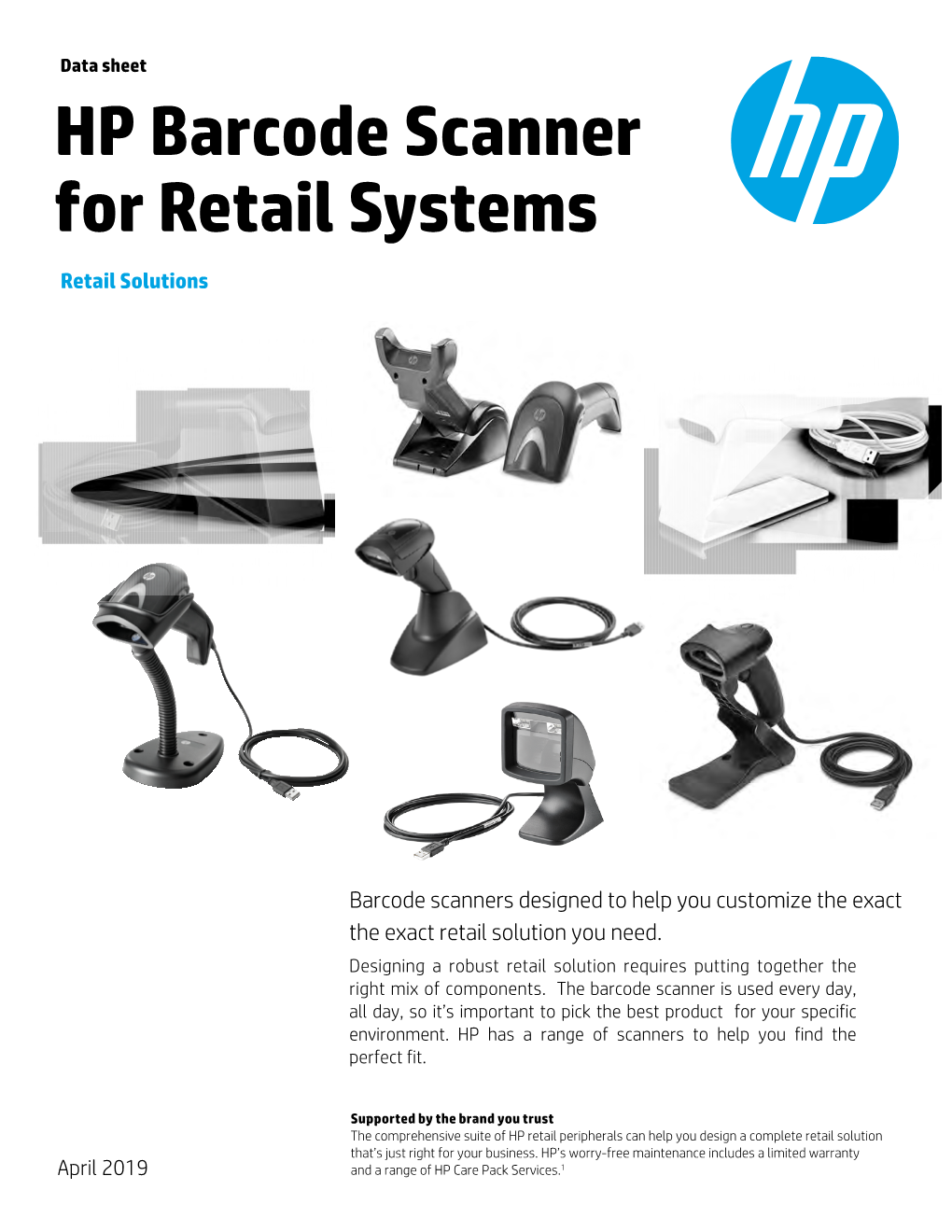 HP Barcode Scanner for Retail Systems