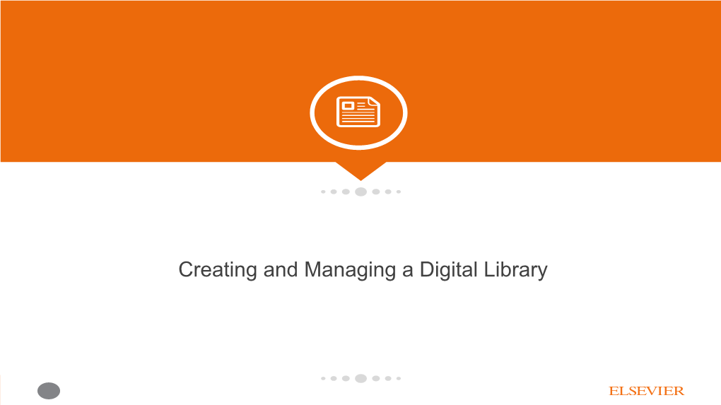 Creating and Managing a Digital Library