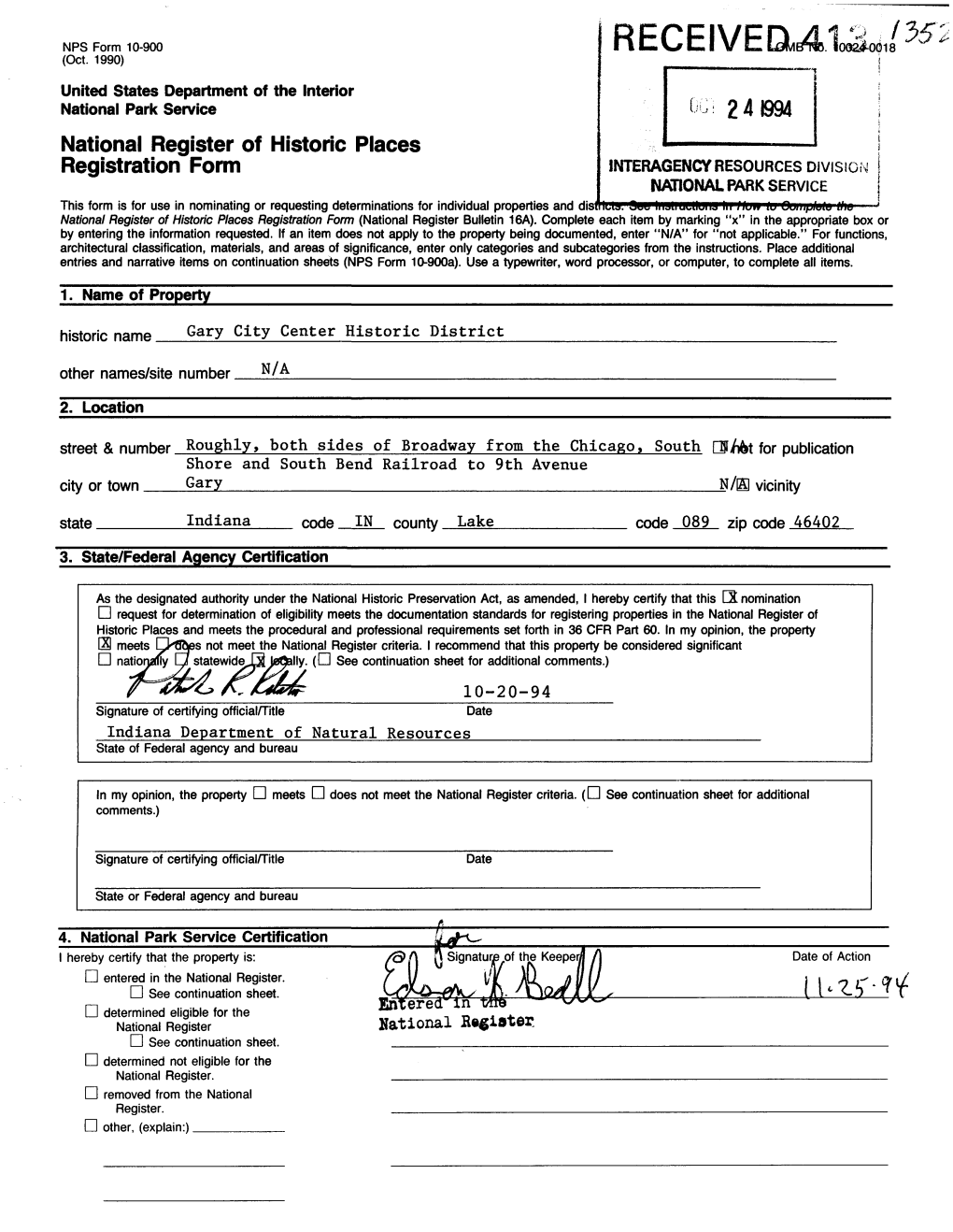 National Register of Historic Places Registration Form