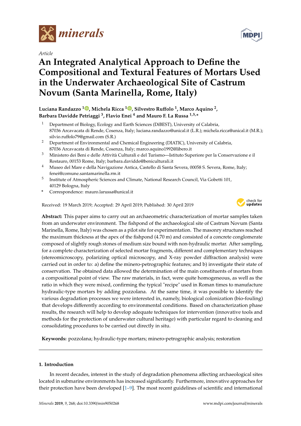 An Integrated Analytical Approach to Define the Compositional And