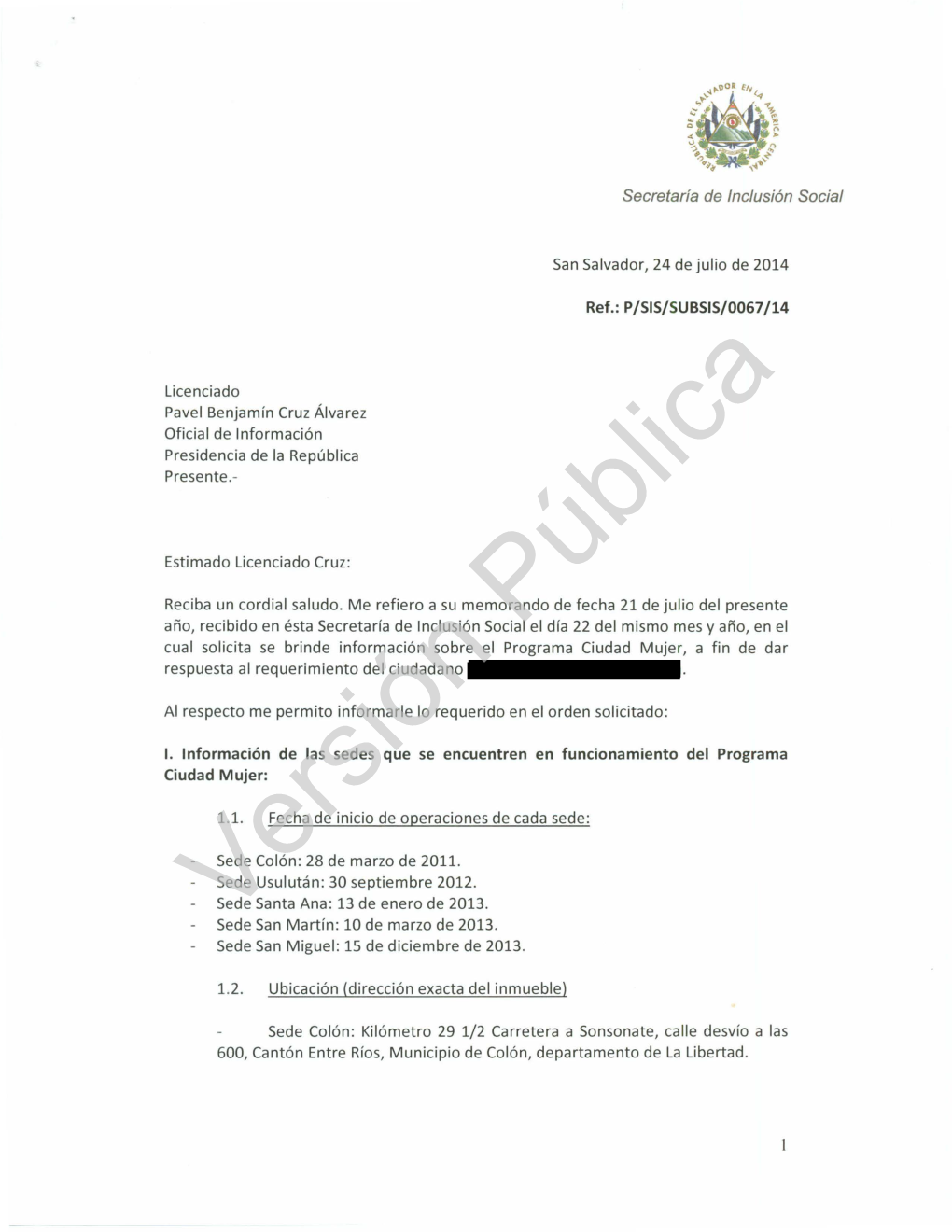 Secretaría De Inclusión Social