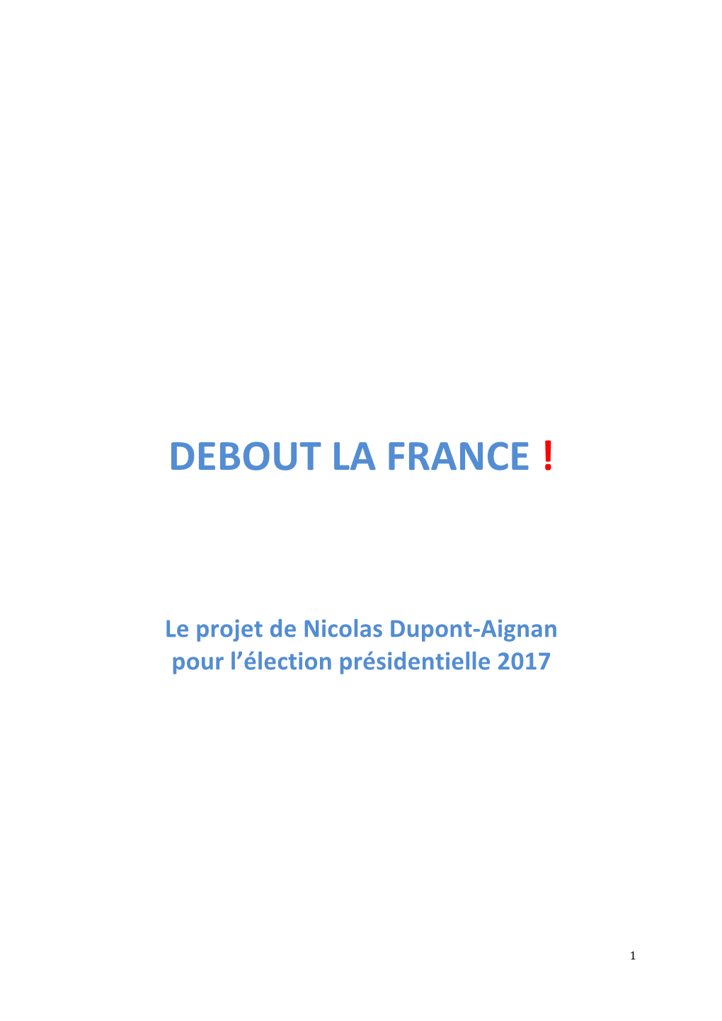 Debout La France !