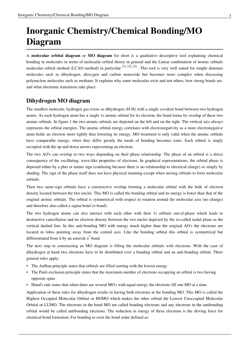 Inorganic Chemistry/Chemical Bonding/MO Diagram 1