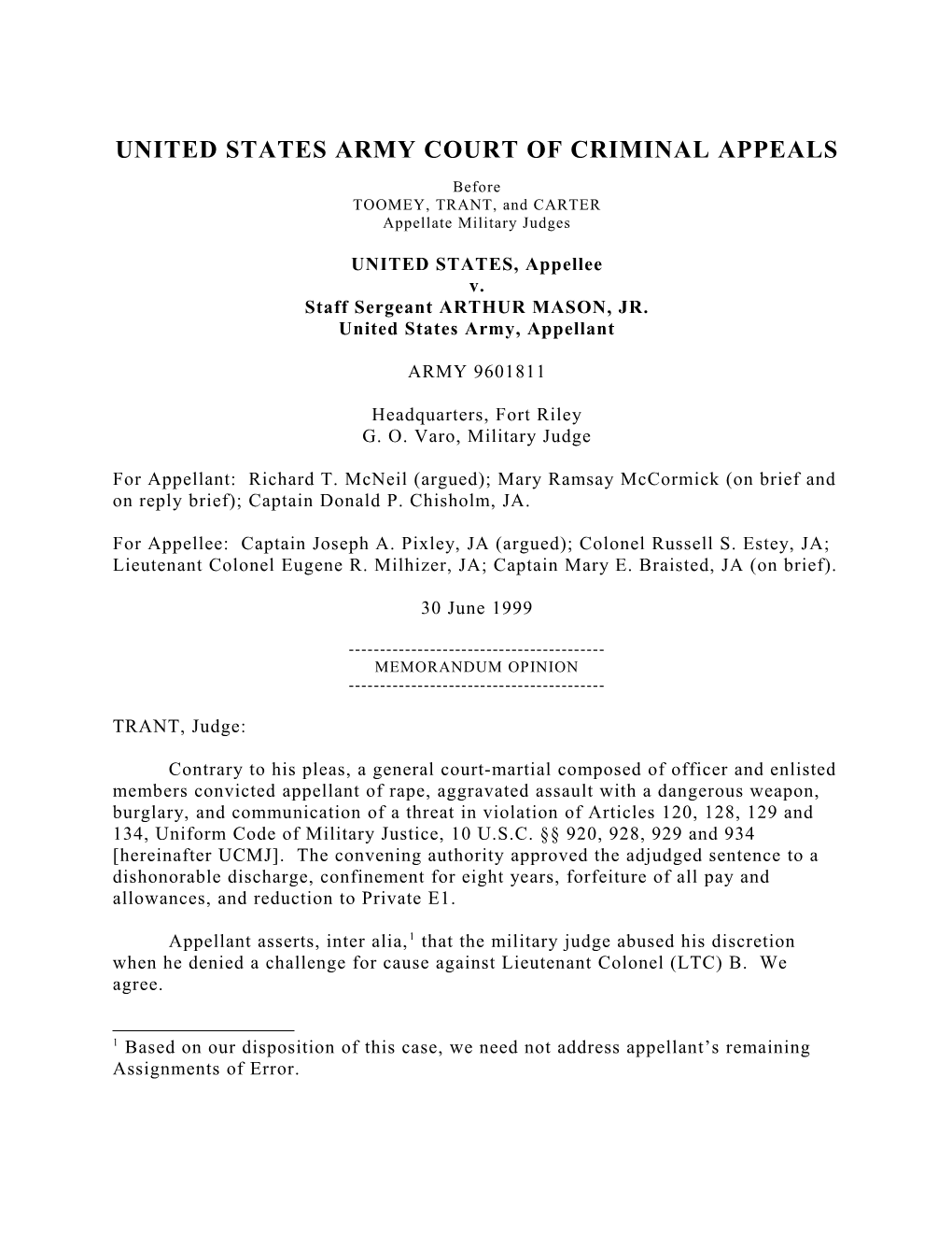 United States Army Court of Criminal Appeals s4