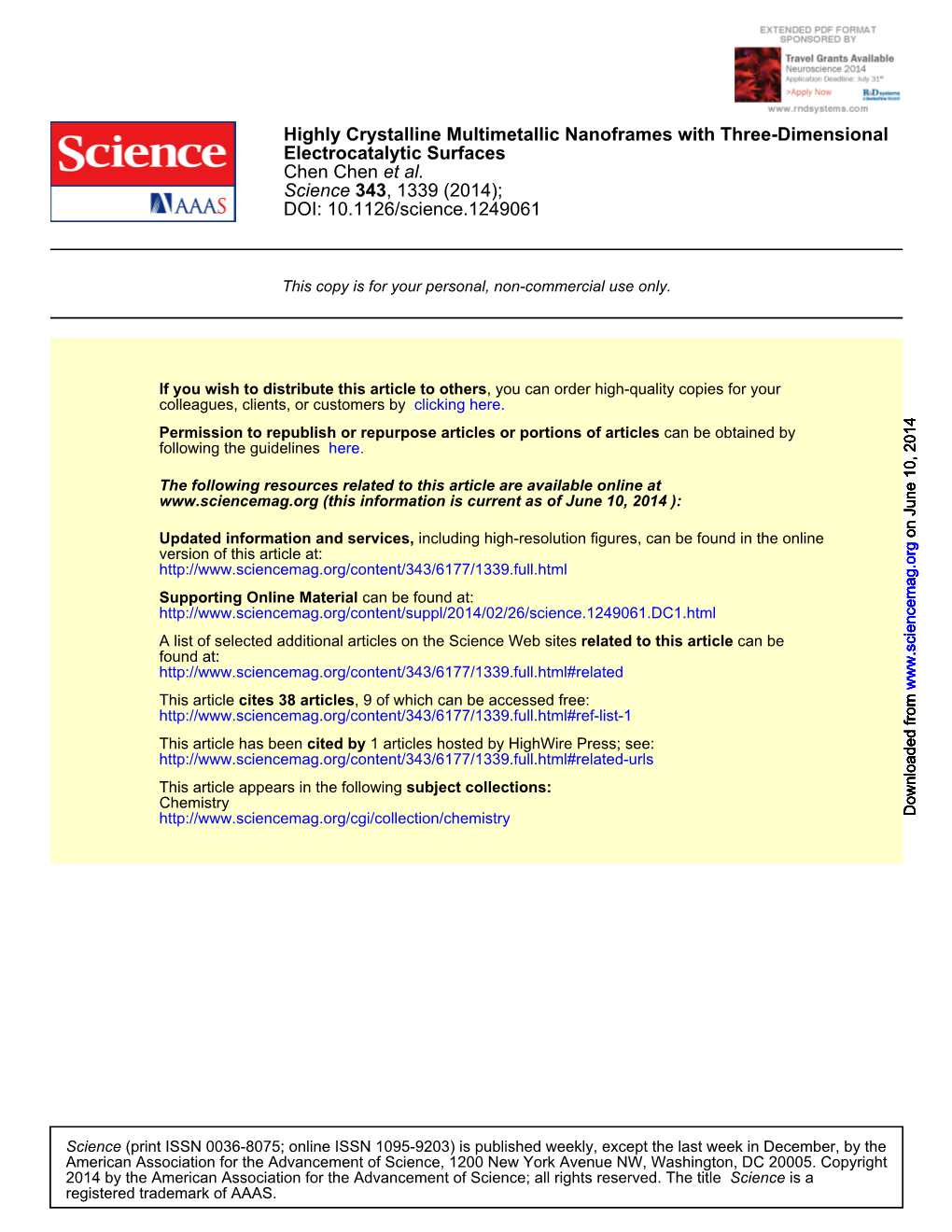 “Highly Crystalline Multimetallic Nanoframes with Three