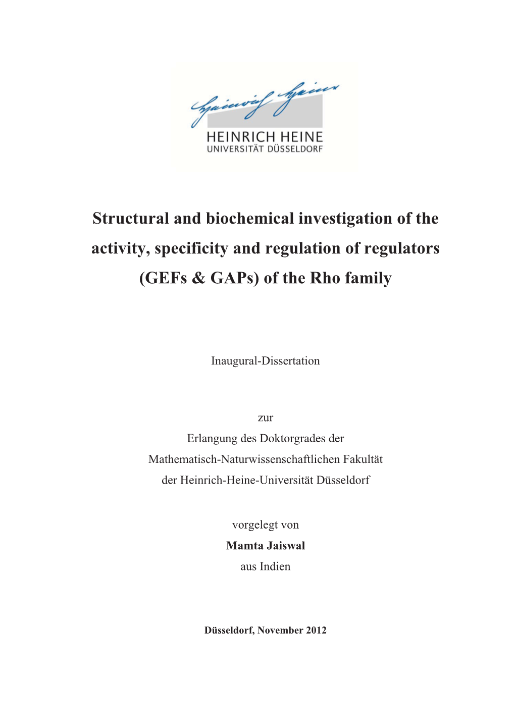 (Gefs & Gaps) of the Rho Family