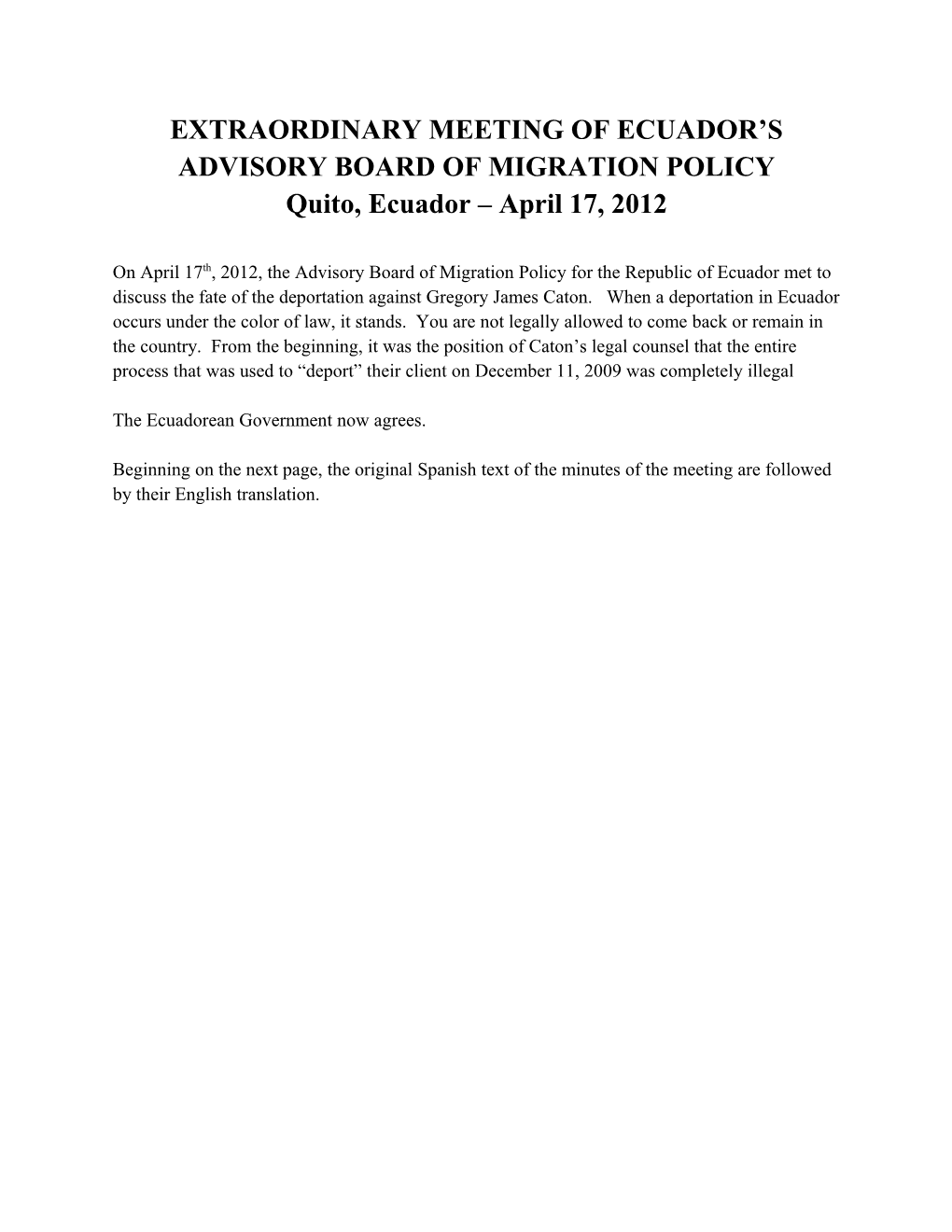 Advisory Board of Migration Policy