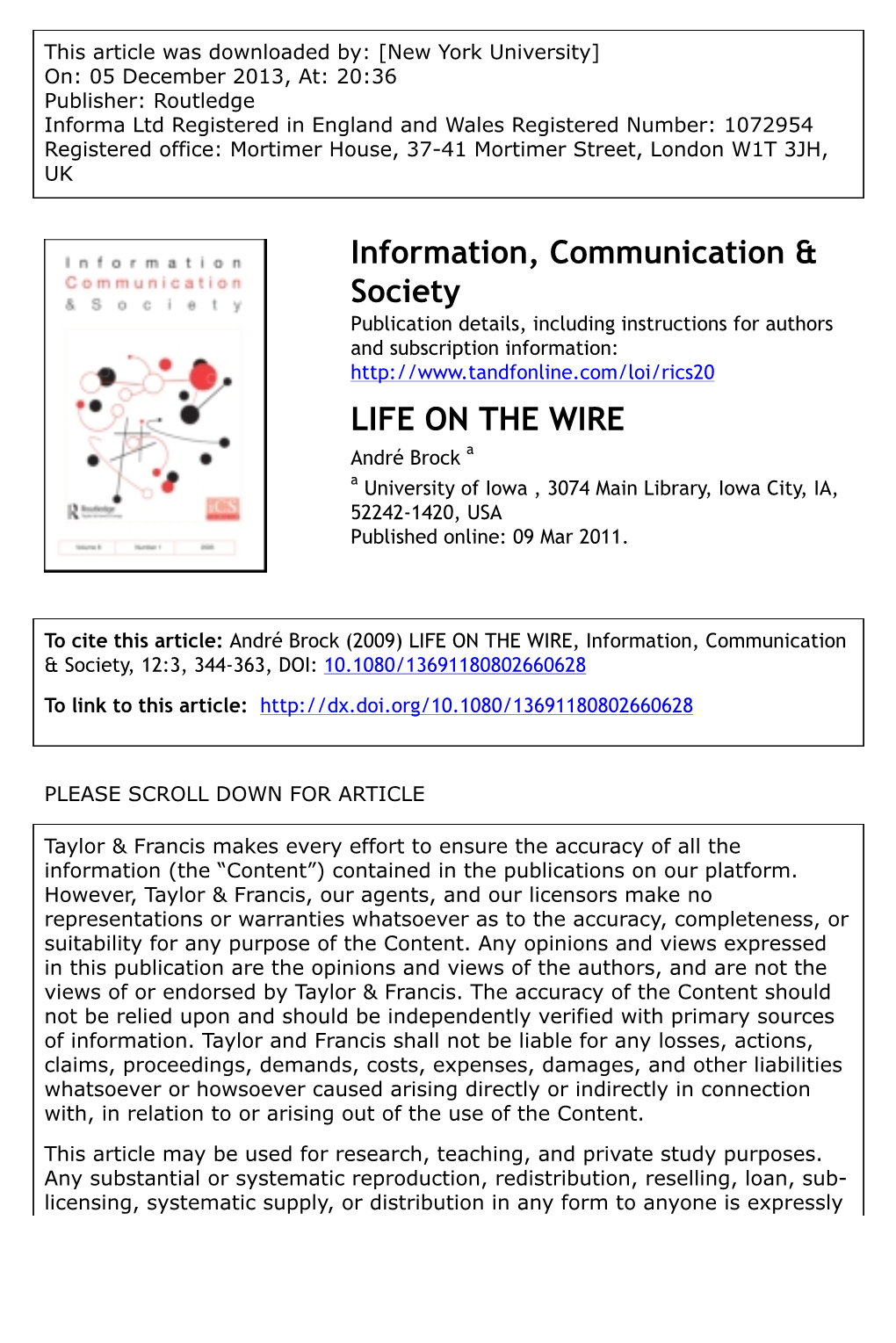 Life on the Wire: Deconstructing Race on the Internet