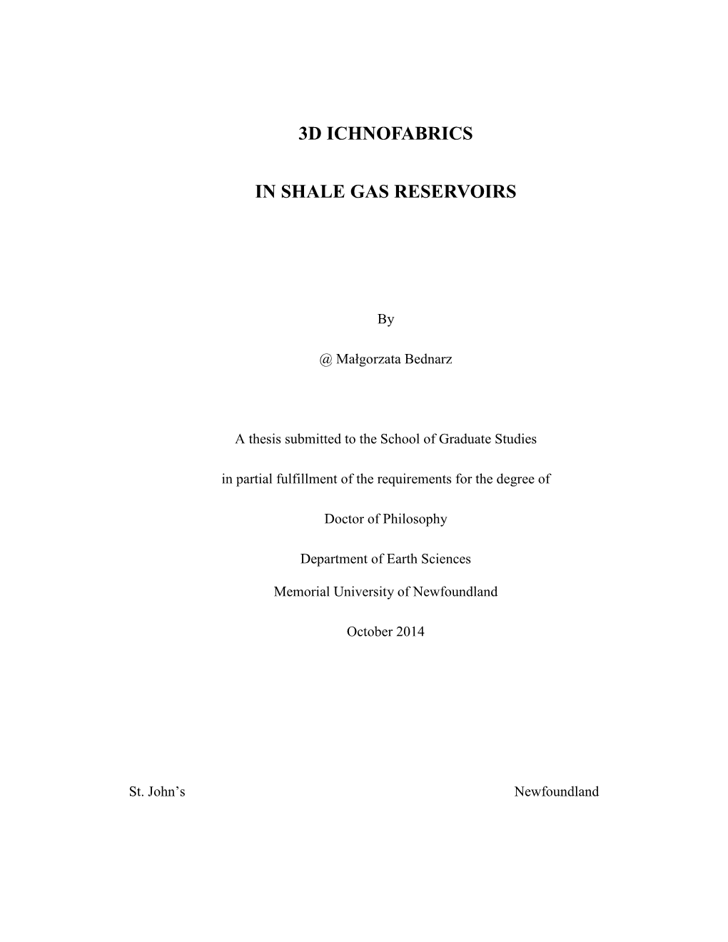 3D Ichnofabrics in Shale Gas Reservoirs