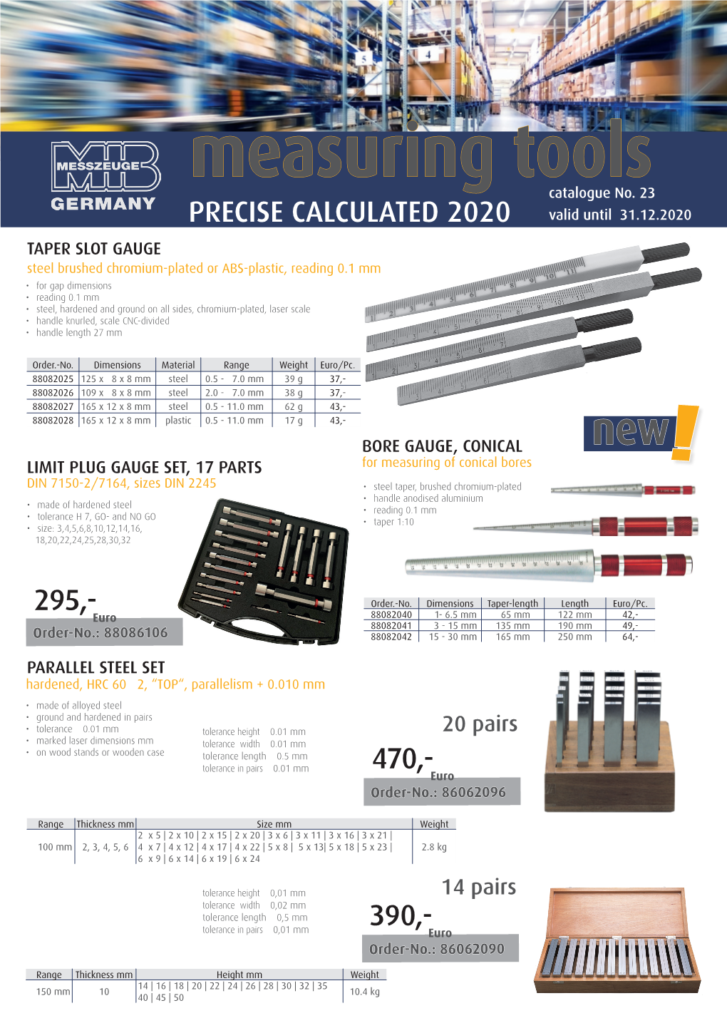 Measuring Tools Catalogue No