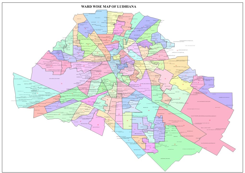 Ward Wise Map of Ludhiana