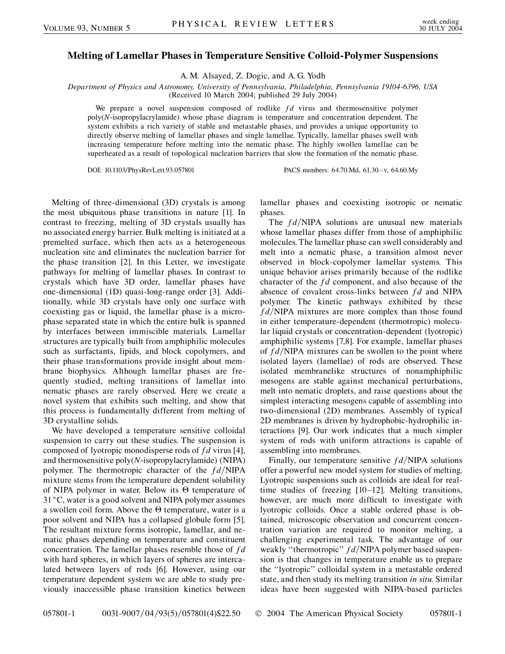 Melting of Lamellar Phases in Temperature Sensitive Colloid-Polymer Suspensions