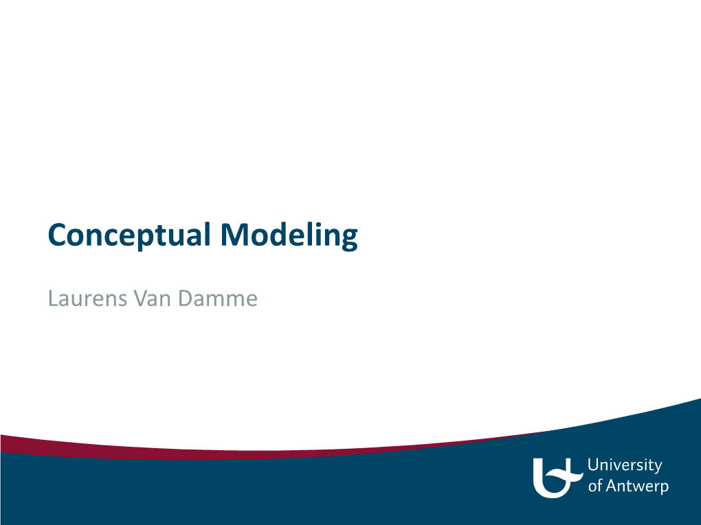 Conceptual Modeling