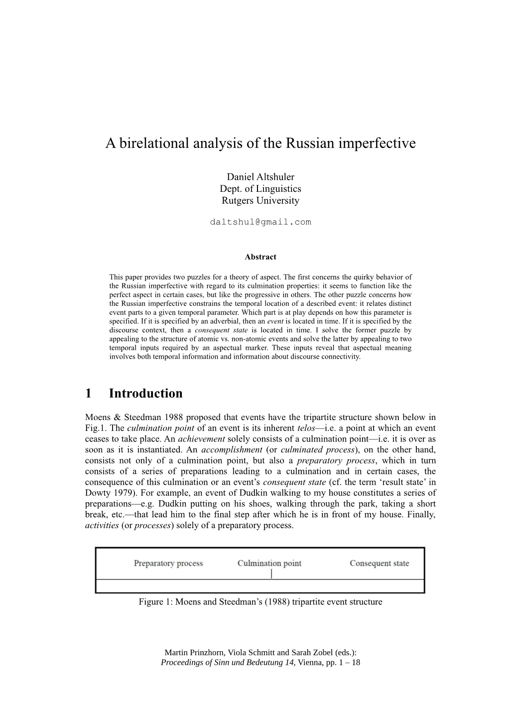 A Birelational Analysis of the Russian Imperfective