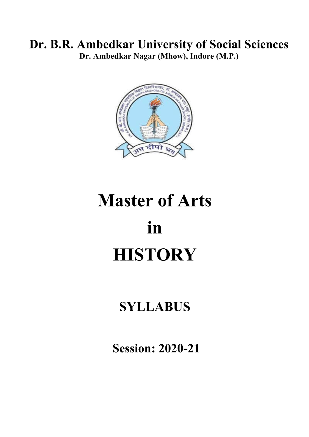 Master of Arts in HISTORY
