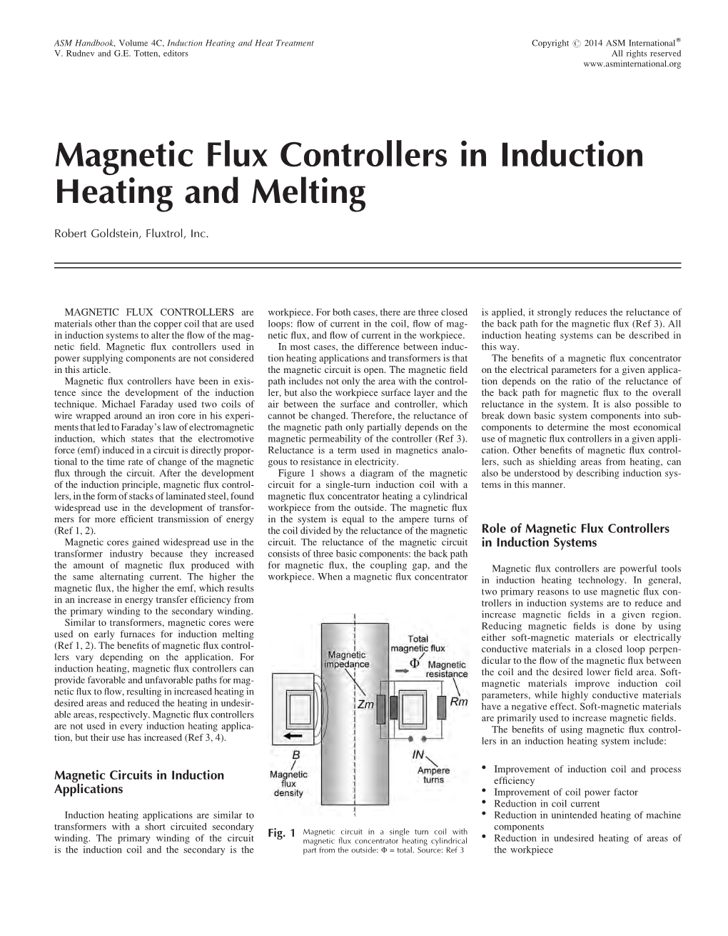 Magnetic Flux Controllers in Induction Heating and Melting