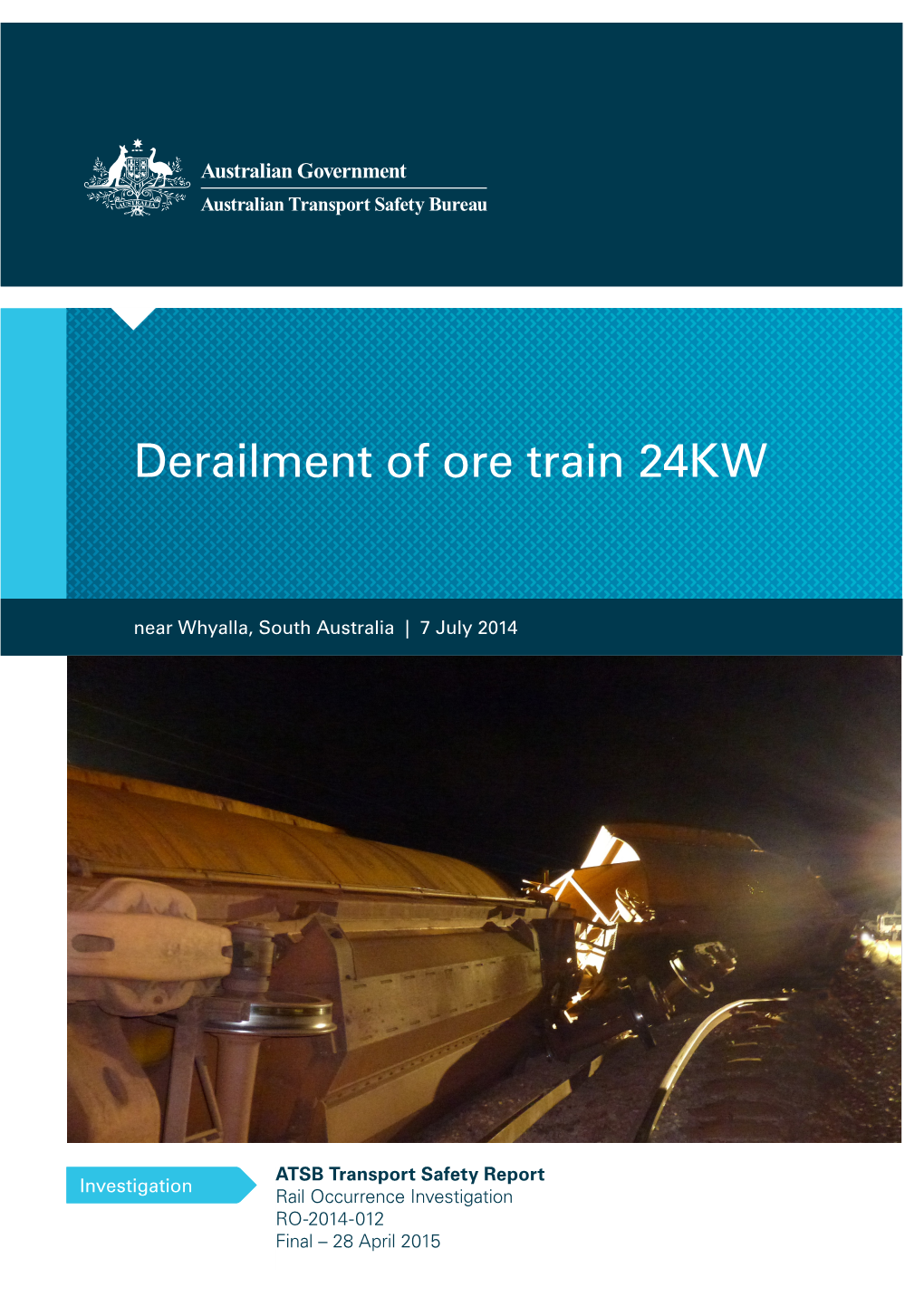 Derailment of Ore Train 24KW Near Whyalla, South Australia, 7 July 2014