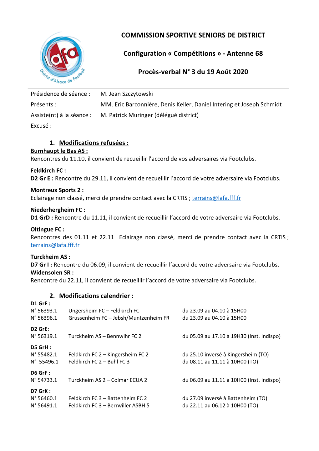 Compétitions » - Antenne 68