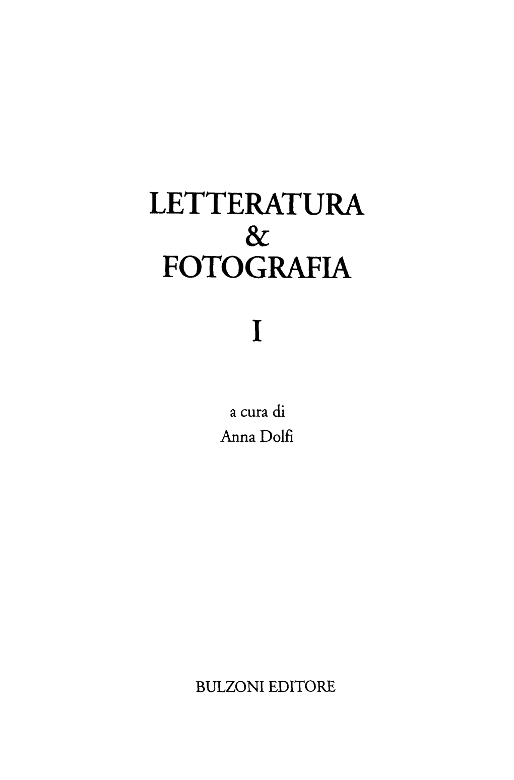 Letteratura & Fotografia