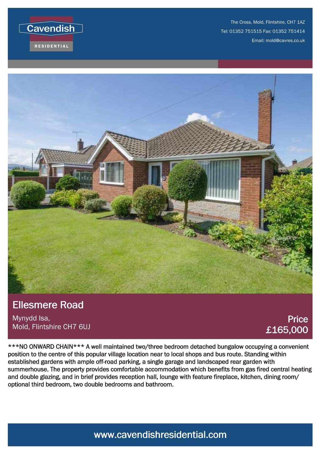 Ellesmere Road Mynydd Isa, Price Mold, Flintshire CH7 6UJ £165,000