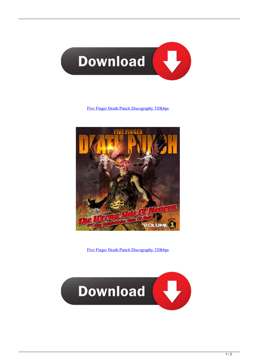 Five Finger Death Punch Discography 320Kbps