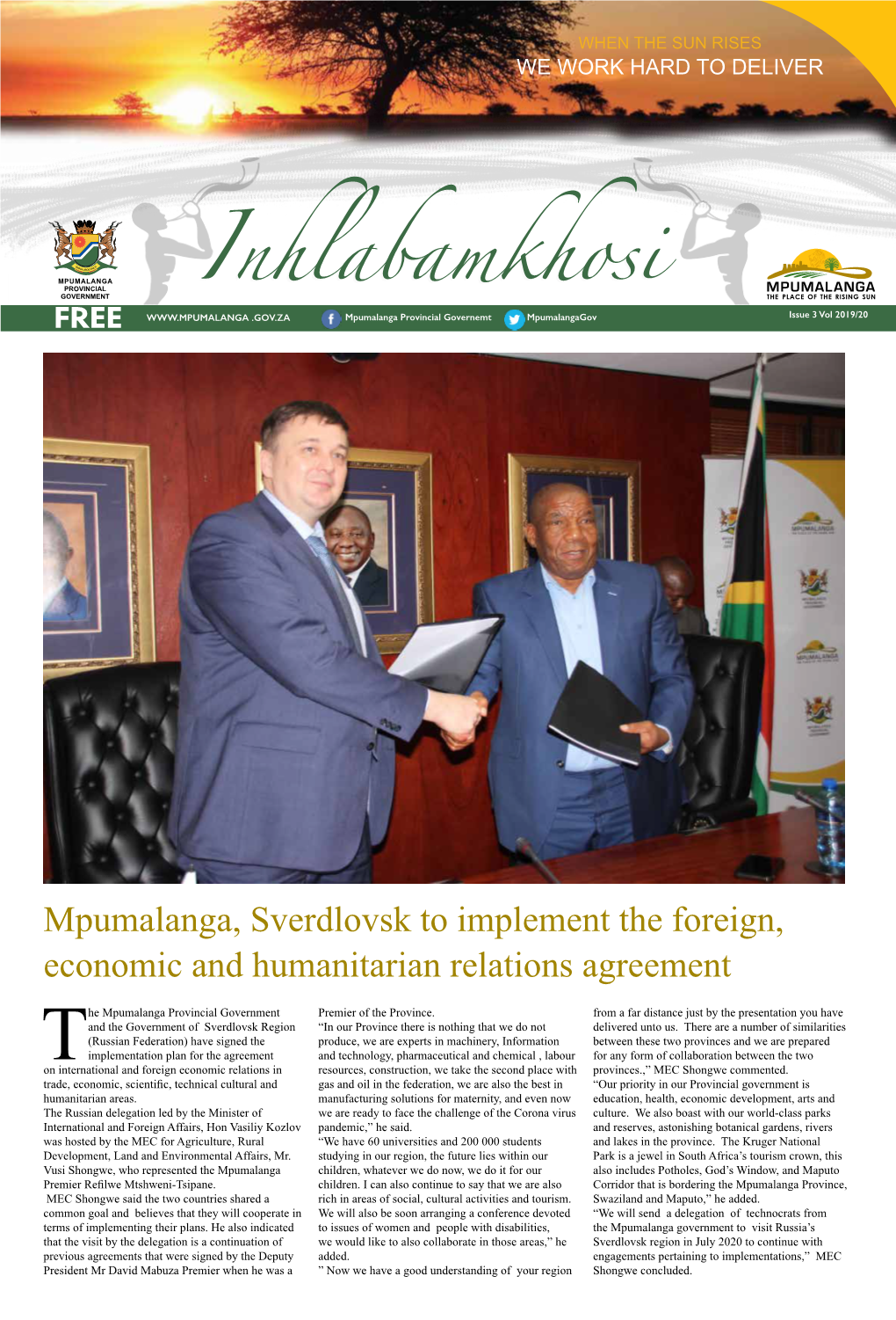 Inhlabamkhosi Issue 3 Vol 2019/2020