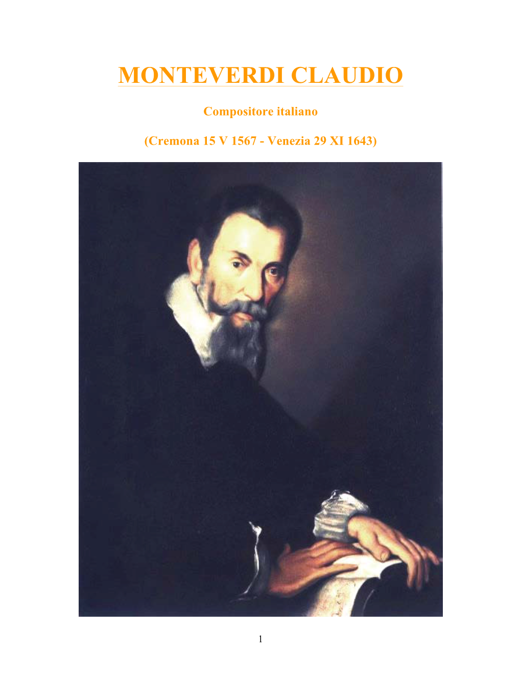 Monteverdi Claudio