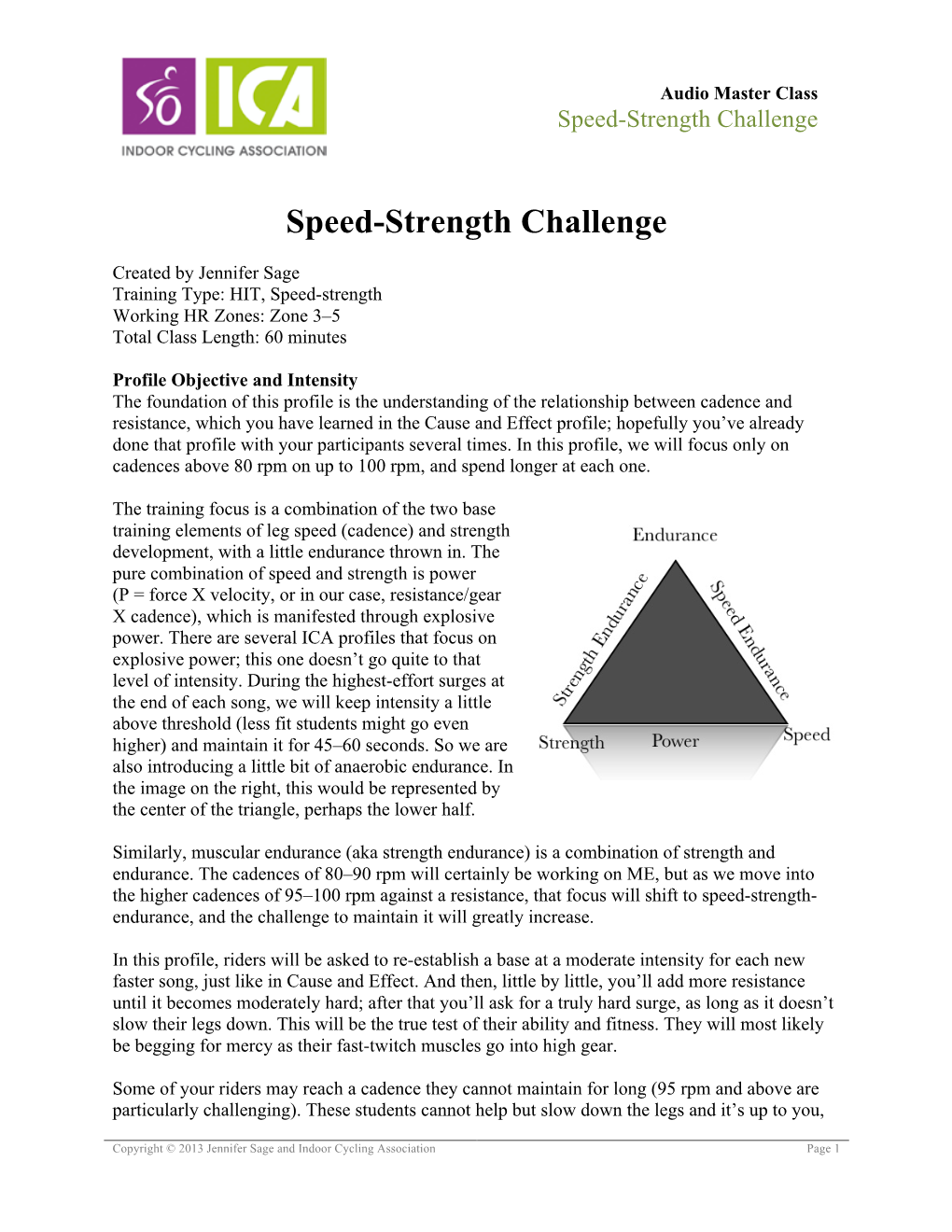 Speed-Strength Challenge