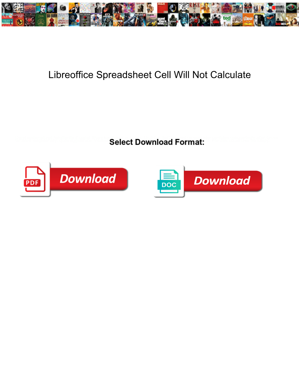 Libreoffice Spreadsheet Cell Will Not Calculate