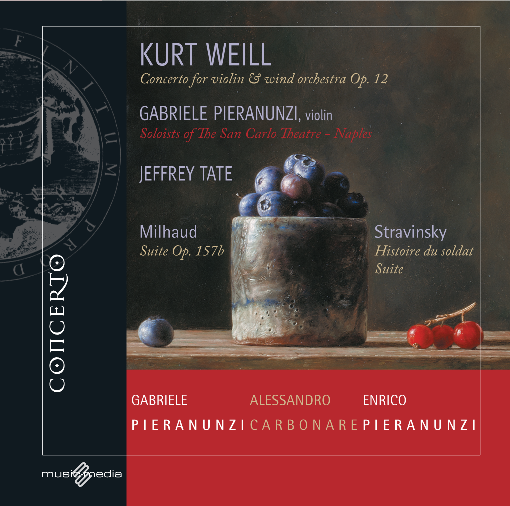 KURT WEILL Concerto for Violin & Wind Orchestra Op