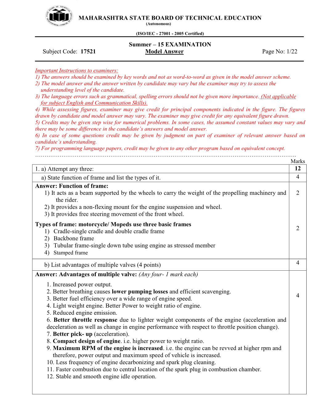 17521 Model Answer Page No: 1/22